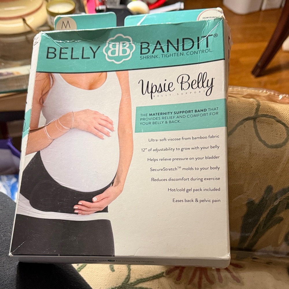 Belly Bandit Upsie Belly Maternity Support Band - Teal & White Packaging